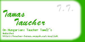 tamas taucher business card